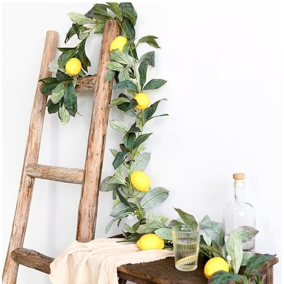 Lemon Garland Spring Lemon Vines Garland Door Wreath Home Party Wedding Decor - Picture 5 of 7